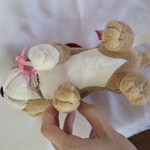 Shar Pei Dog Our Generation Plush Like New Plaid Collar Red Leash - Picture 10 of 13